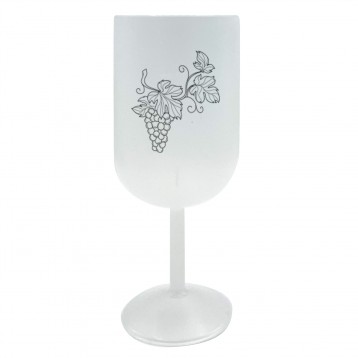 Verre à vin réutilisable imprimé (empilable)