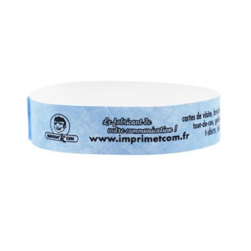 Bracelet tyvek impression noire indéchirable