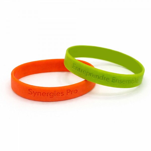Bracelet silicone marquage en creux