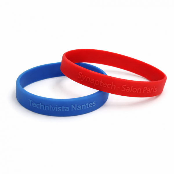 Bracelet silicone marquage en relief