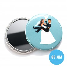 Badge miroir Ø 88mm
