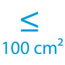Autocollant vinyle maximum 100cm² coupe droite