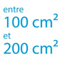 Autocollant vinyle maximum 200cm² coupe droite