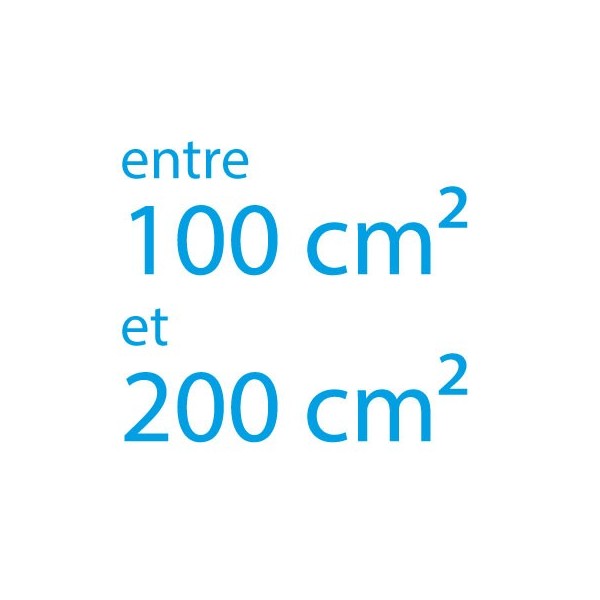 Autocollant vinyle maximum 200cm² coupe droite