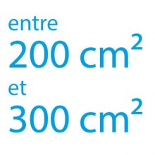 Autocollant vinyle maximum 300cm² coupe droite