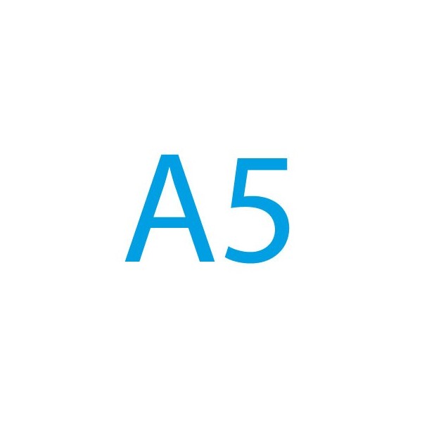 Autocollant A5 (148x210mm) sur papier 80g