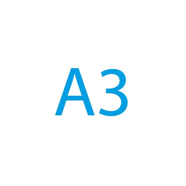 Autocollant A3 (297x420mm) sur papier 80g