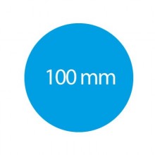 Autocollant diamètre 100mm sur papier 83g + pelliculage brillant