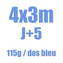 400x300cm - 115g dos bleu J+5 jours ouvrés