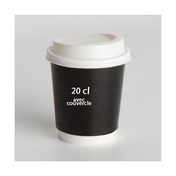 Gobelet Carton 20cl avec couvercle