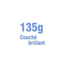 135g/m² couché brillant