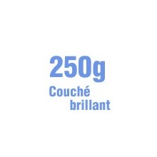 250g/m² couché brillant