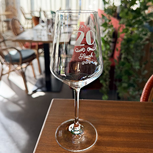 Verre personnalisé pour anniversaire