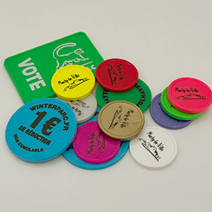 Pack de jetons imprimés et gravés