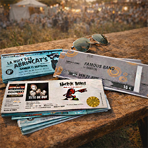 Billets de concerts imprimés