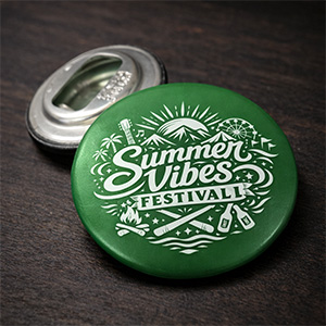 Badge décapsuleur personnalisé