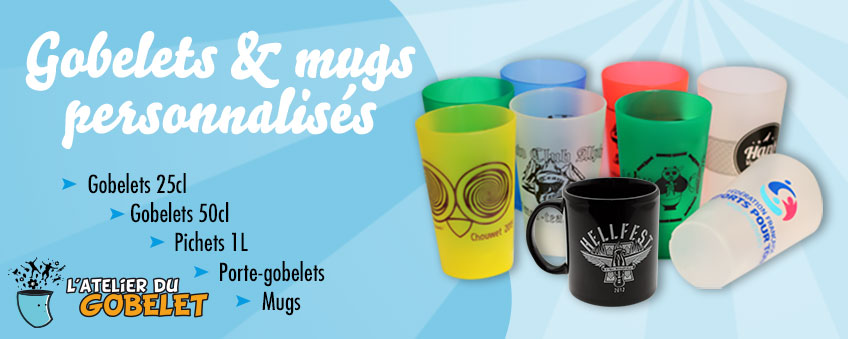 Gobelets et mugs personalisés